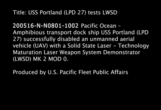 Военно-морские силы США сбивают дронов лазерами