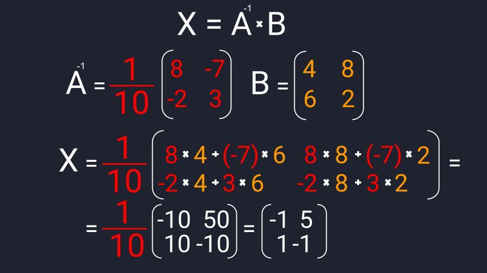 Решение уравнения матрицы 3 порядка