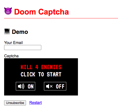 Разработчик сделал Doom-капчу
