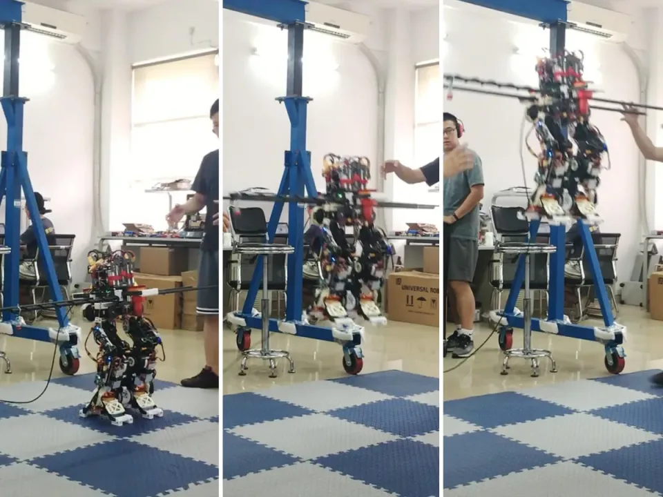 Посмотрите: двуногого робота научили летать