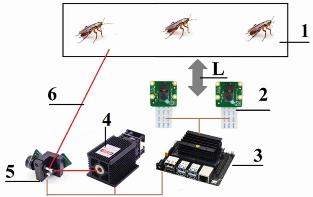Сделали лазерное устройство с нейросетью, которое убивает тараканов