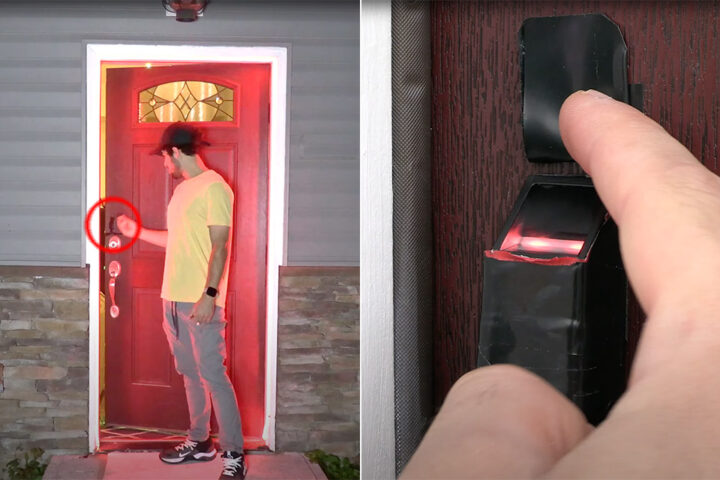 Технодурка: ютубер сделал дверной замок со сканером отпечатков пальцев
