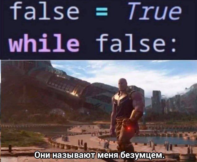 Пояснительная бригада: мем про Таноса и True/False