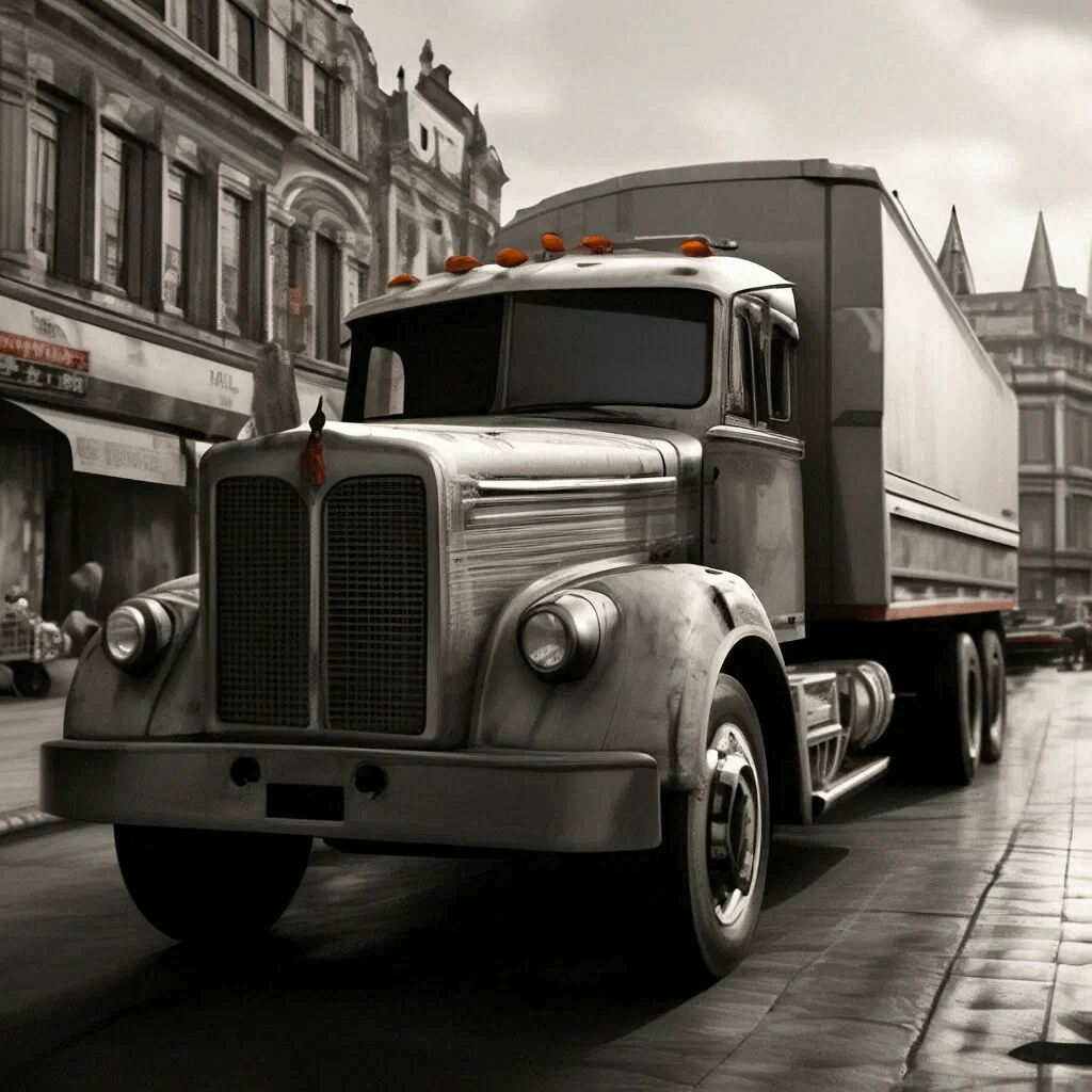 Вот что нарисовал Шедеврум в ответ на наш запрос о старом грузовике в чёрно-белом стиле