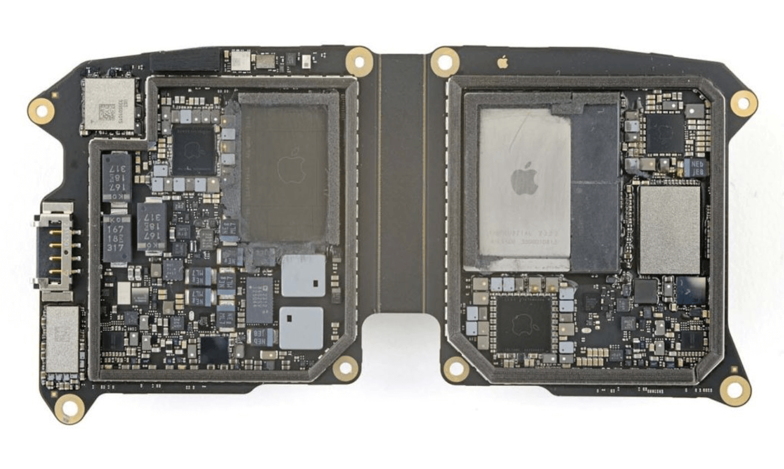 Материнская плата Apple Vision Pro с чипами M2 и R1