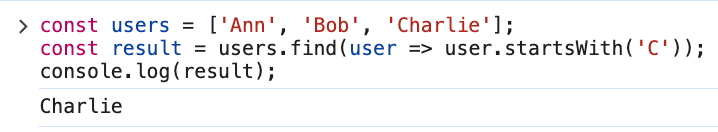 Что такое метод find() в JavaScript