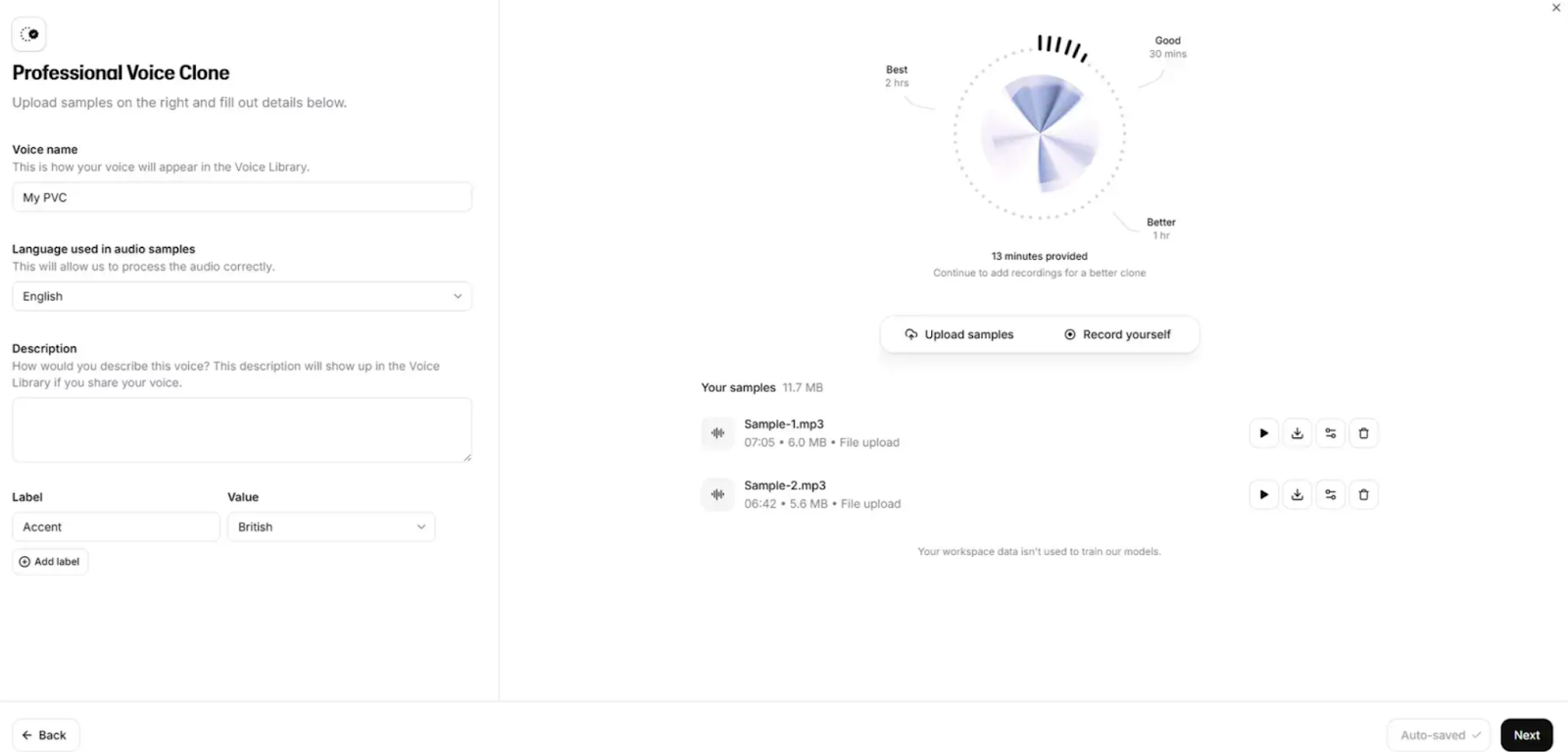 Voice Cloning в ElevenLabs