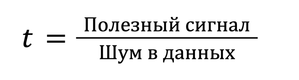 T-тест Стьюдента: формула расчёта