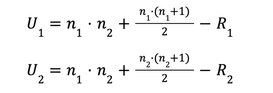 Формулы для U1 и U2 и проверка правильности вычислений