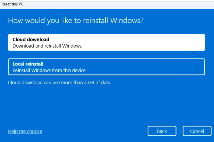 Как сбросить ноутбук до заводских настроек в Windows 11