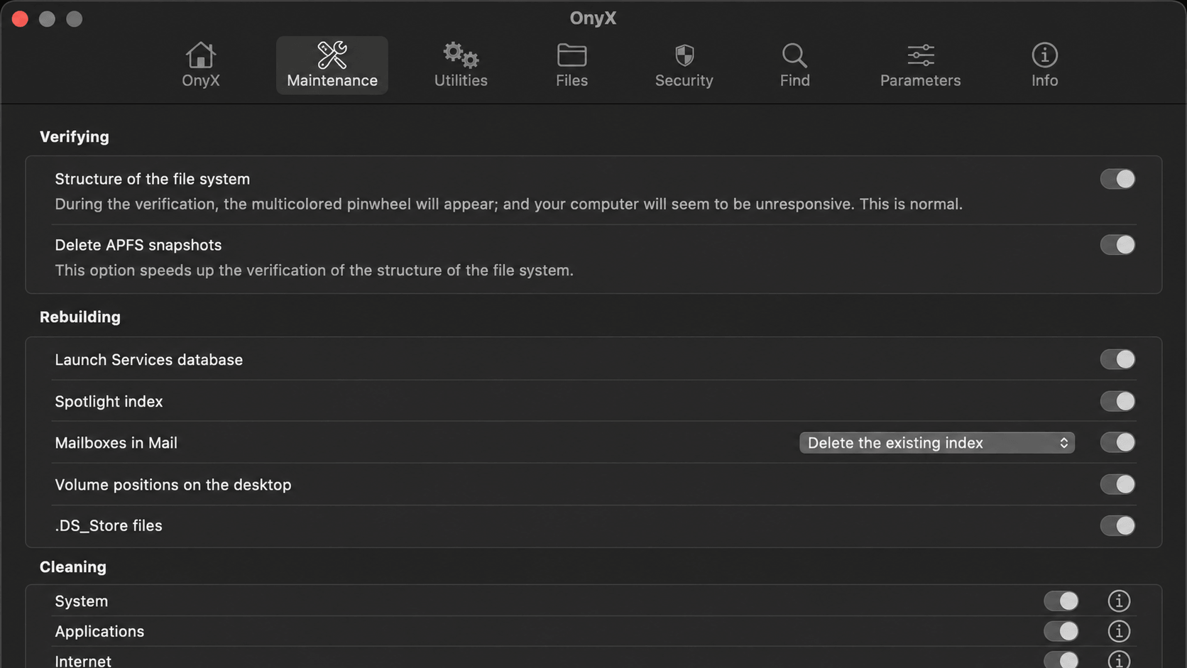 OnyX: для системного обслуживания macOS