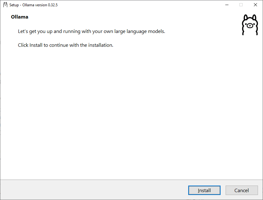 Инсталлятор Ollama для Windows